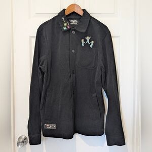 Bandage Brigade "Star Catcher" Black Corduroy Button Down Shirt - XL